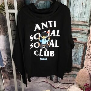 Anti Social Social Club x Sad Boys black hoodie NWT, size large